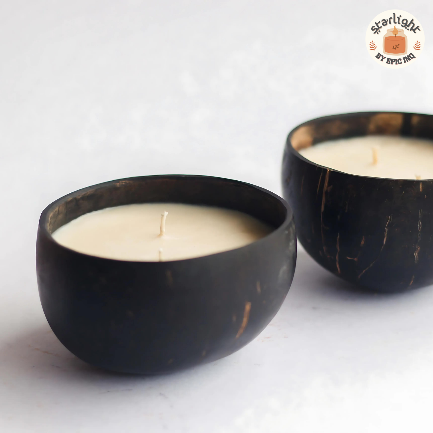 Tropical Paradise Coconut Candle Set of 2