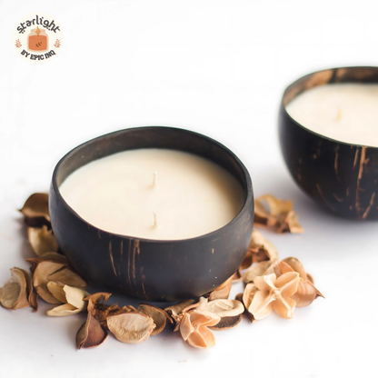 Tropical Paradise Coconut Candle Set of 2