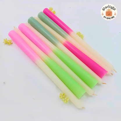 Pastel Paradise Taper Candle Set of 4