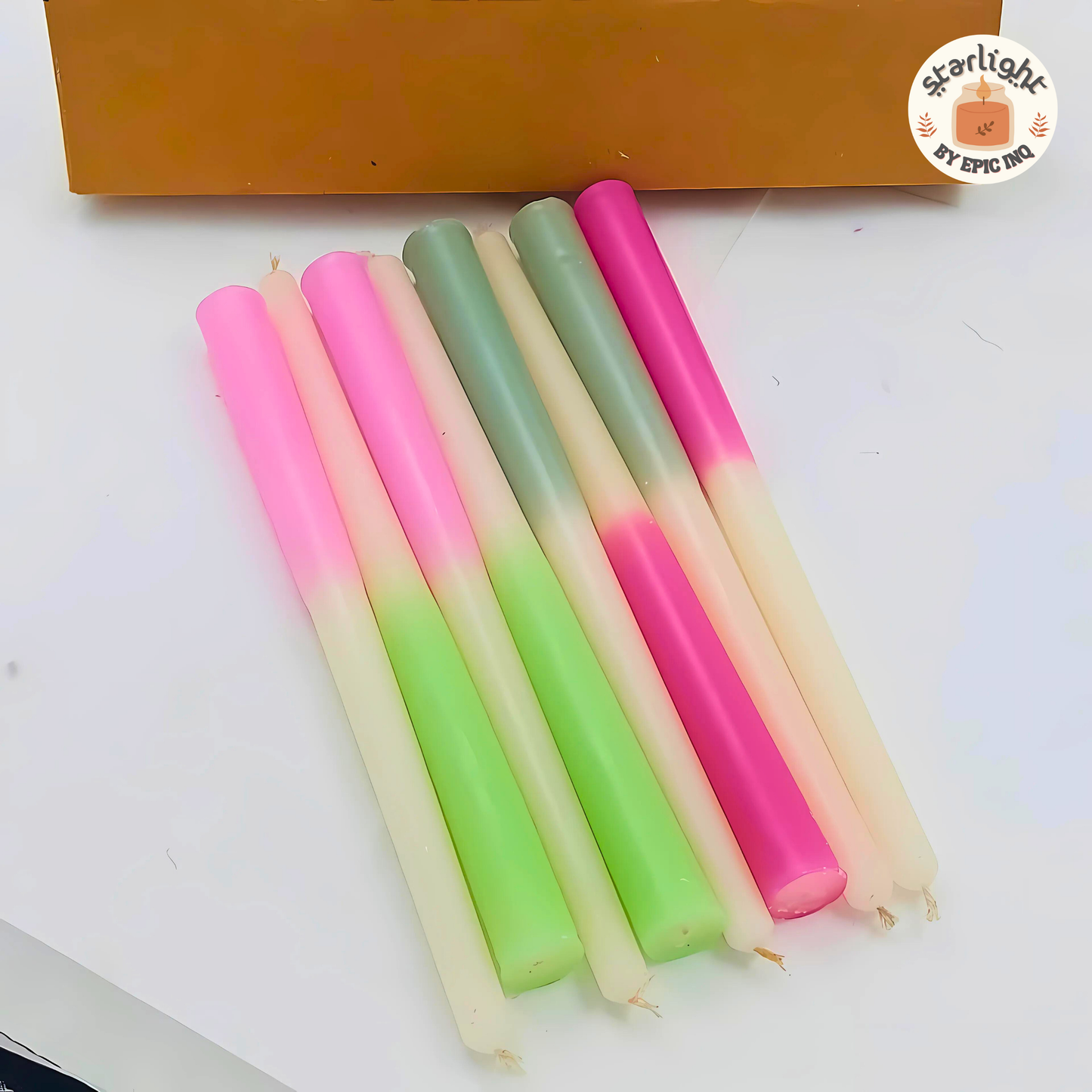 Pastel Paradise Taper Candle Set of 4