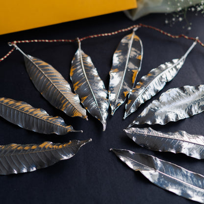 Silver Dipped Mango Leaf Toran (1 Toran)