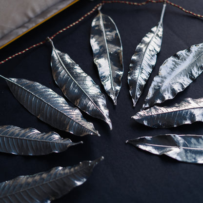 Silver Dipped Mango Leaf Toran (1 Toran)