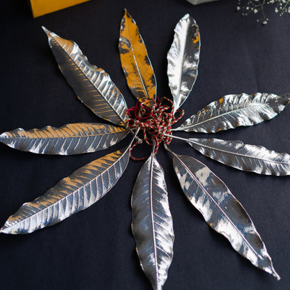 Silver Dipped Mango Leaf Toran (1 Toran)