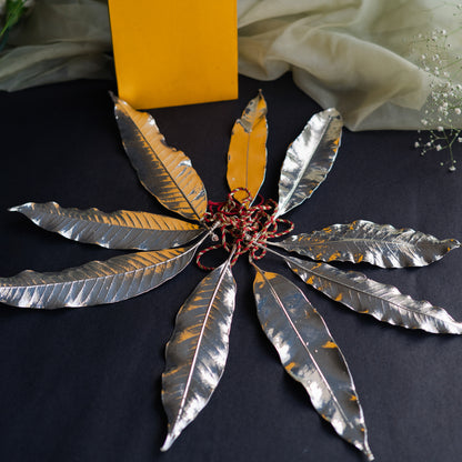 Silver Dipped Mango Leaf Toran (1 Toran)