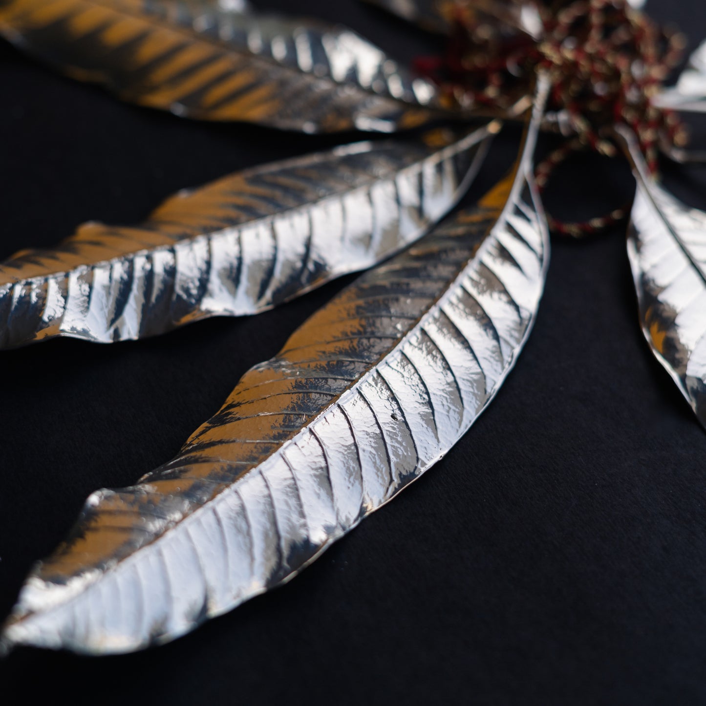 Silver Dipped Mango Leaf Toran (1 Toran)