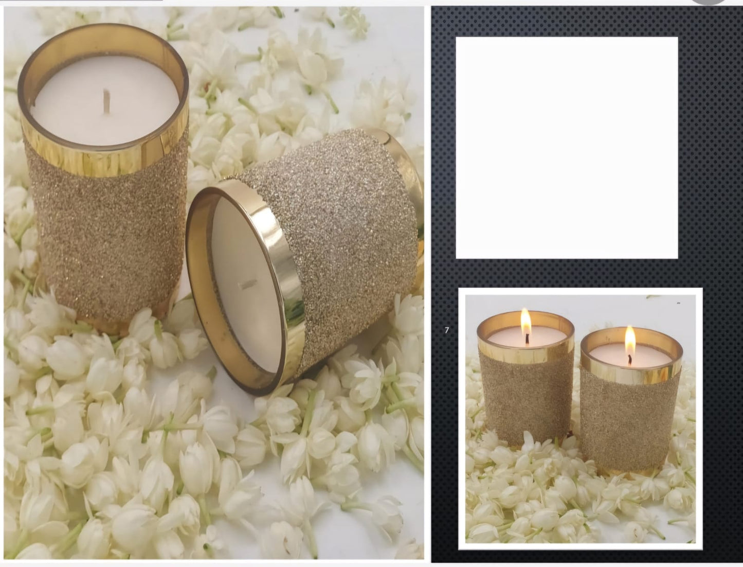 Glitterati Oudh Glass Candle