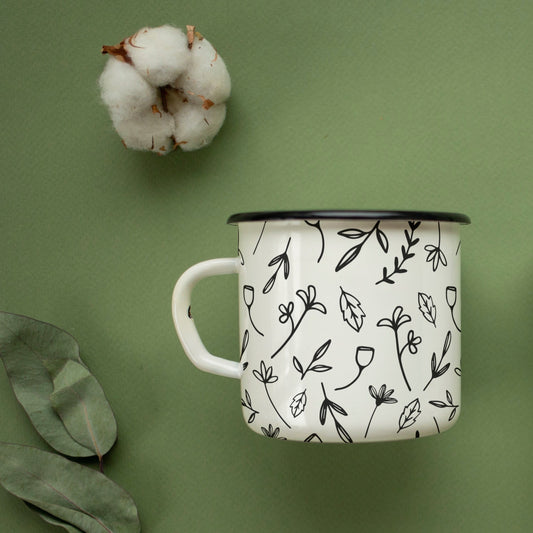 Monochrome Bloom Mug